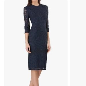 JS Collections Navy Cocktail Dress- size 4
